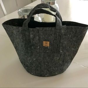 Recycled Materials Tote Bag Gray Bucket Bag